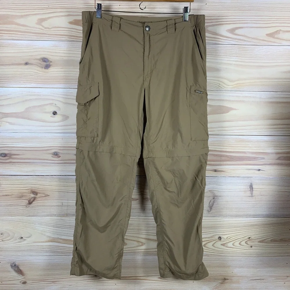 Columbia‎ Convertible Cargo Pants Mens 36x30 Hiking Omni-Shade Zip Off Utility